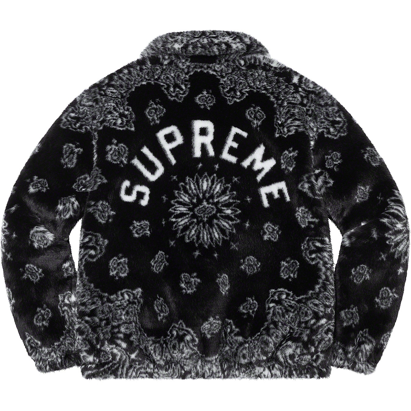 Bandana Faux Fur Bomber Jacket view 8